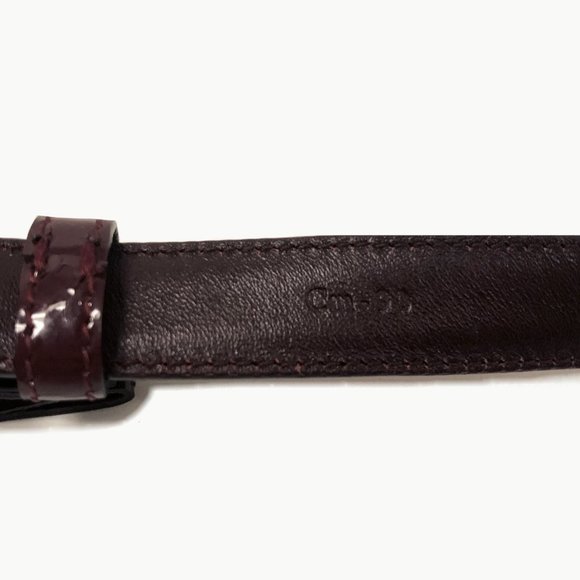 Salvatore Ferragamo Bordeaux Patent Leather Belt - Picture 8 of 9